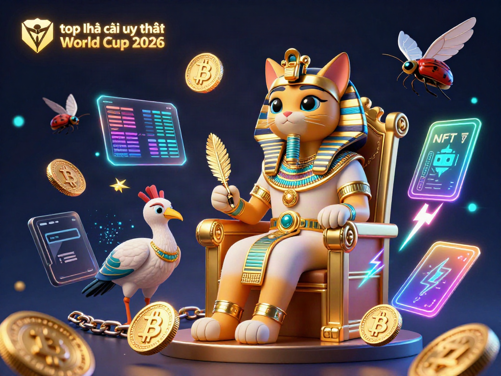 Engage with top nhà cái uy tín World Cup 2026 through this vibrant illustration showcasing gambling excitement and digital currency.