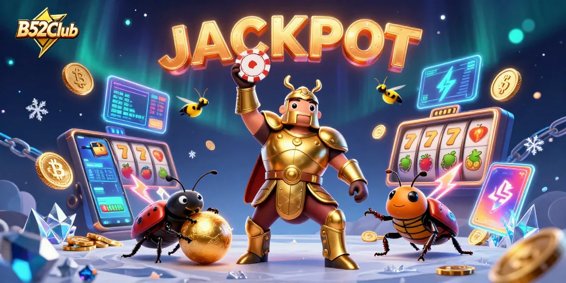 Experience thrilling wins at B52Club with a vibrant, dynamic illustration of winning moments.